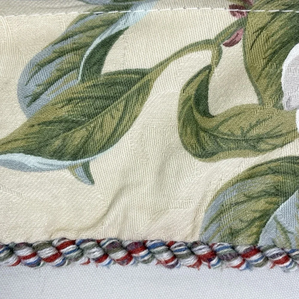 Williamsburg King Pillow Shams Set of 2 Floral Butterfly Magnolia Cotton